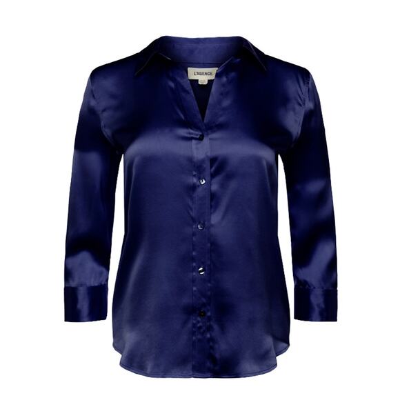 MSRP $345 L'AGENCE Dani 100 % Silk BLOUSE - Picture 5 of 5